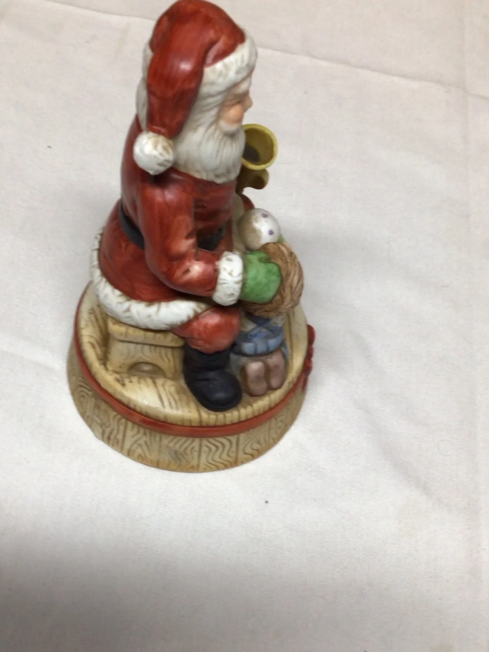 Santa Figurine Holiday Decoration in Red and White music box